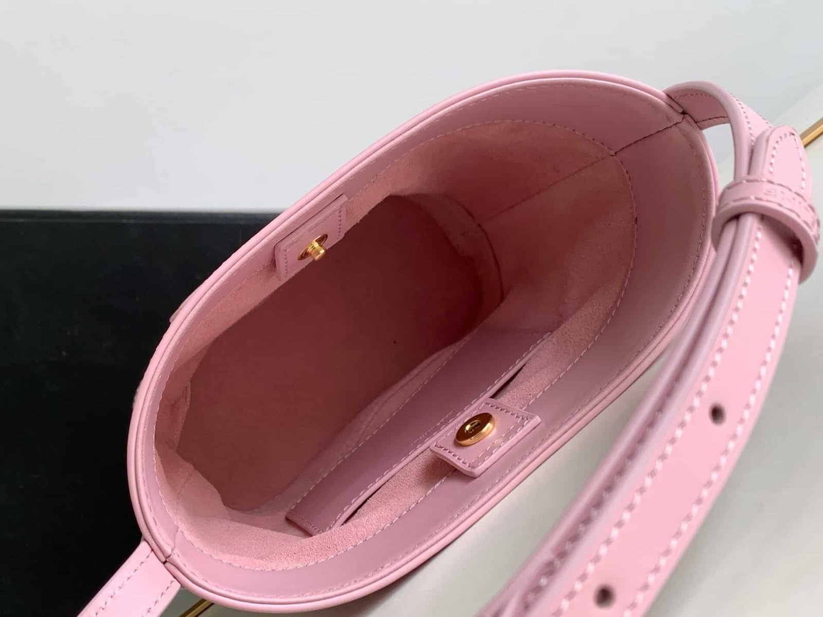 Celine Cuir Triomphe Mini Smooth Cow Leather Bucket Bag - Pink 97619 | Sandra Bags - Image 2
