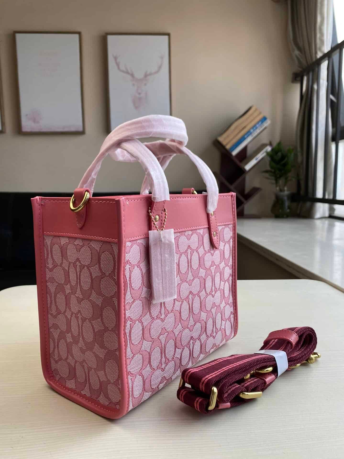 Coach Jacquard Field No. 22 Tote Bag - Pink 18467 | Sandra Bags - Image 5