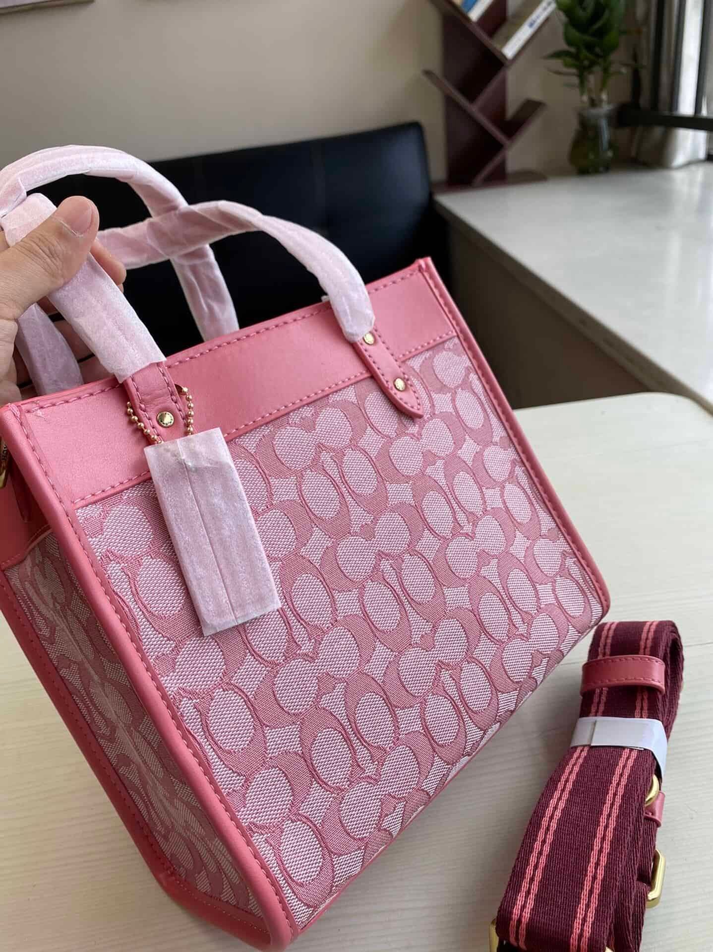 Coach Jacquard Field No. 22 Tote Bag - Pink 18467 | Sandra Bags - Image 2