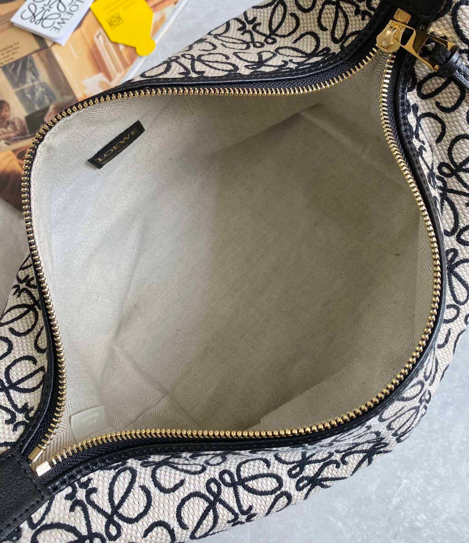 Celine Cubi Embroidered Lunch Large Bag - Black/White 48688 | Sandra Bags - Image 2