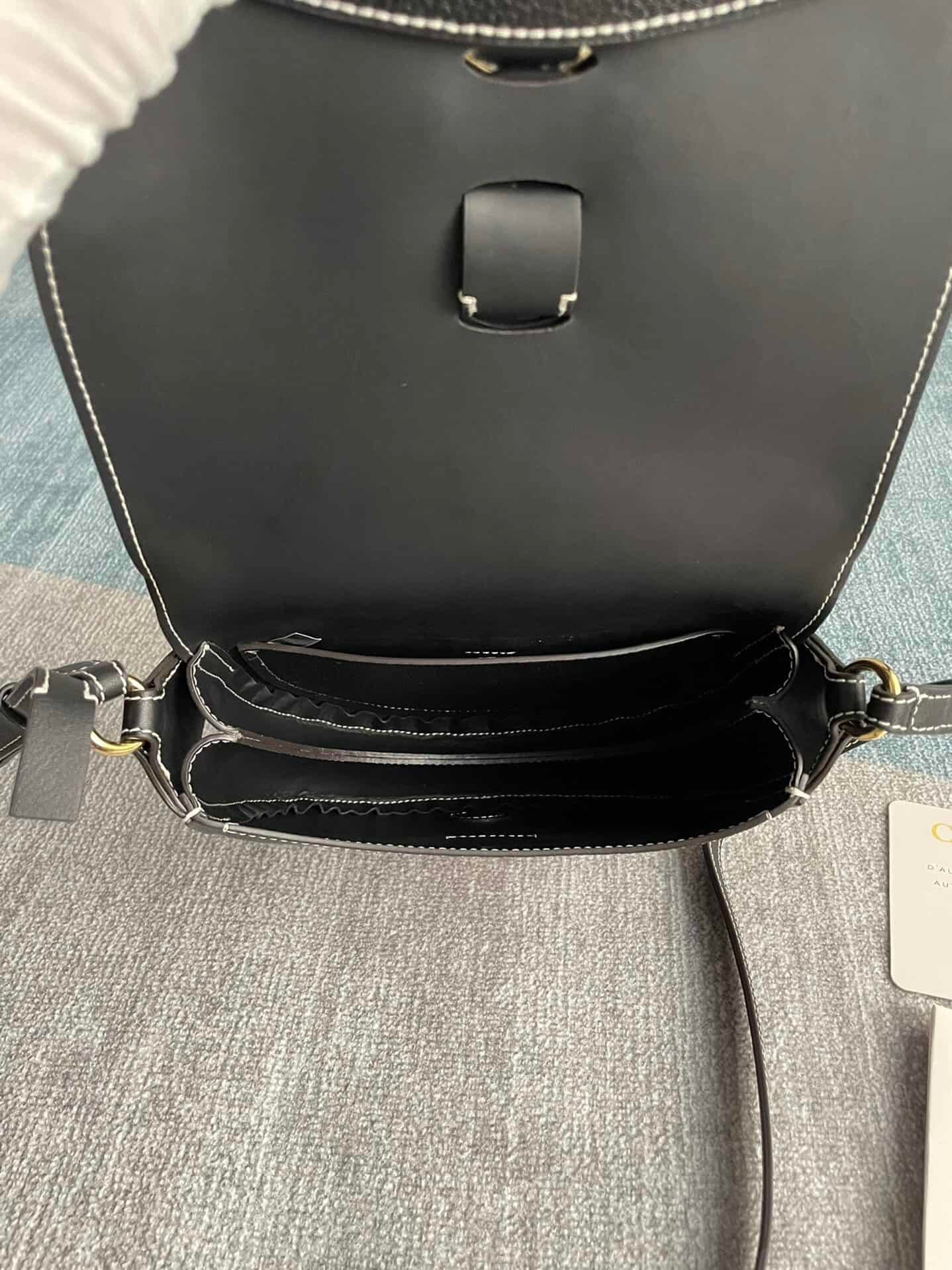 Chloe Darryl Extreme Dark Saddle Bag - Black 29501 | Sandra Bags - Image 3