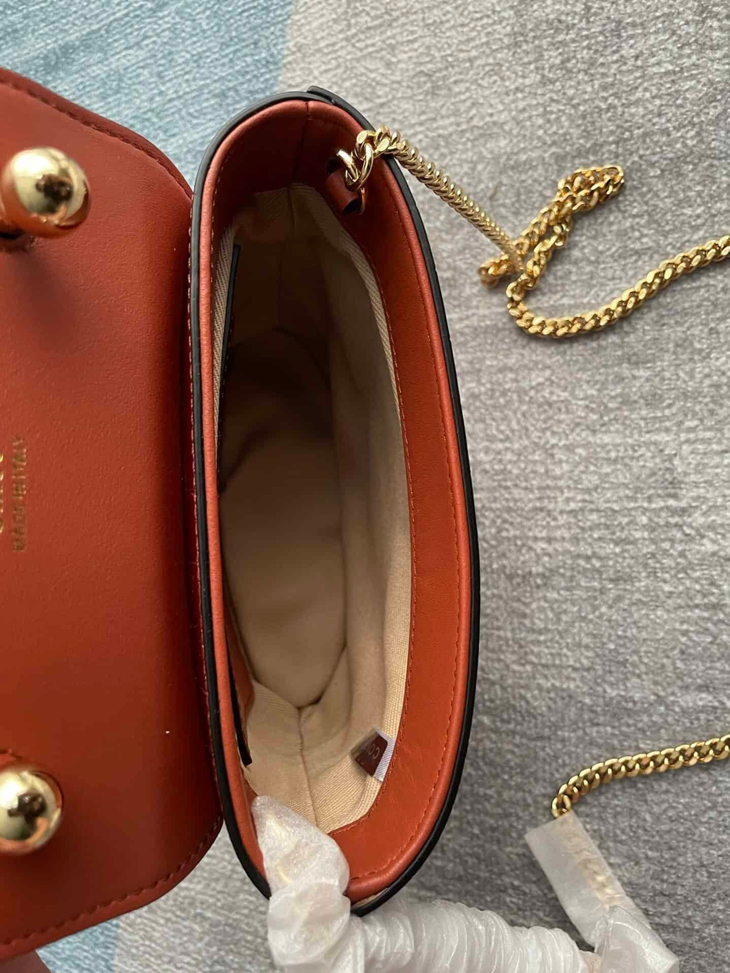 Chloe Small Aby Lock Crocodile Handbag - Red 11140 | Sandra Bags - Image 2