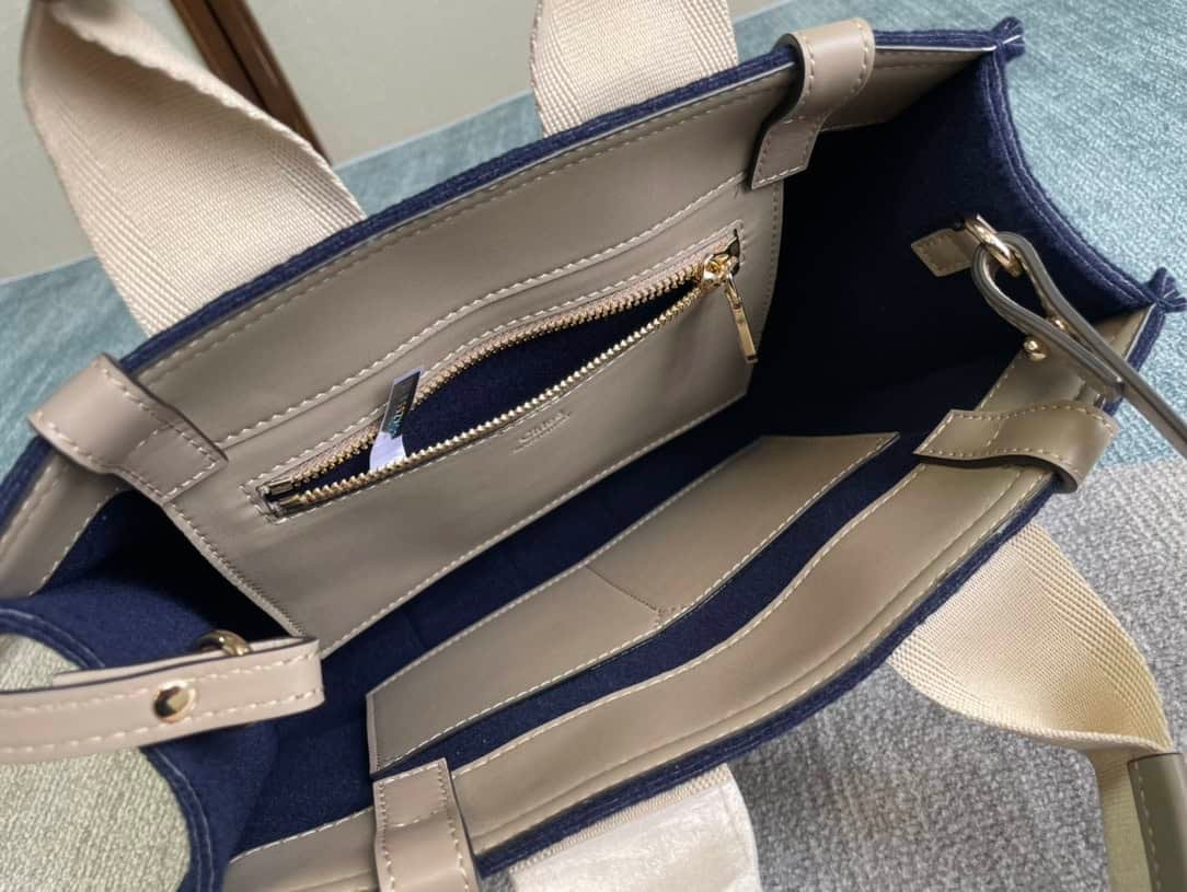 Chloe Woody Small Tote Bag - Blue 35503 | Sandra Bags - Image 2