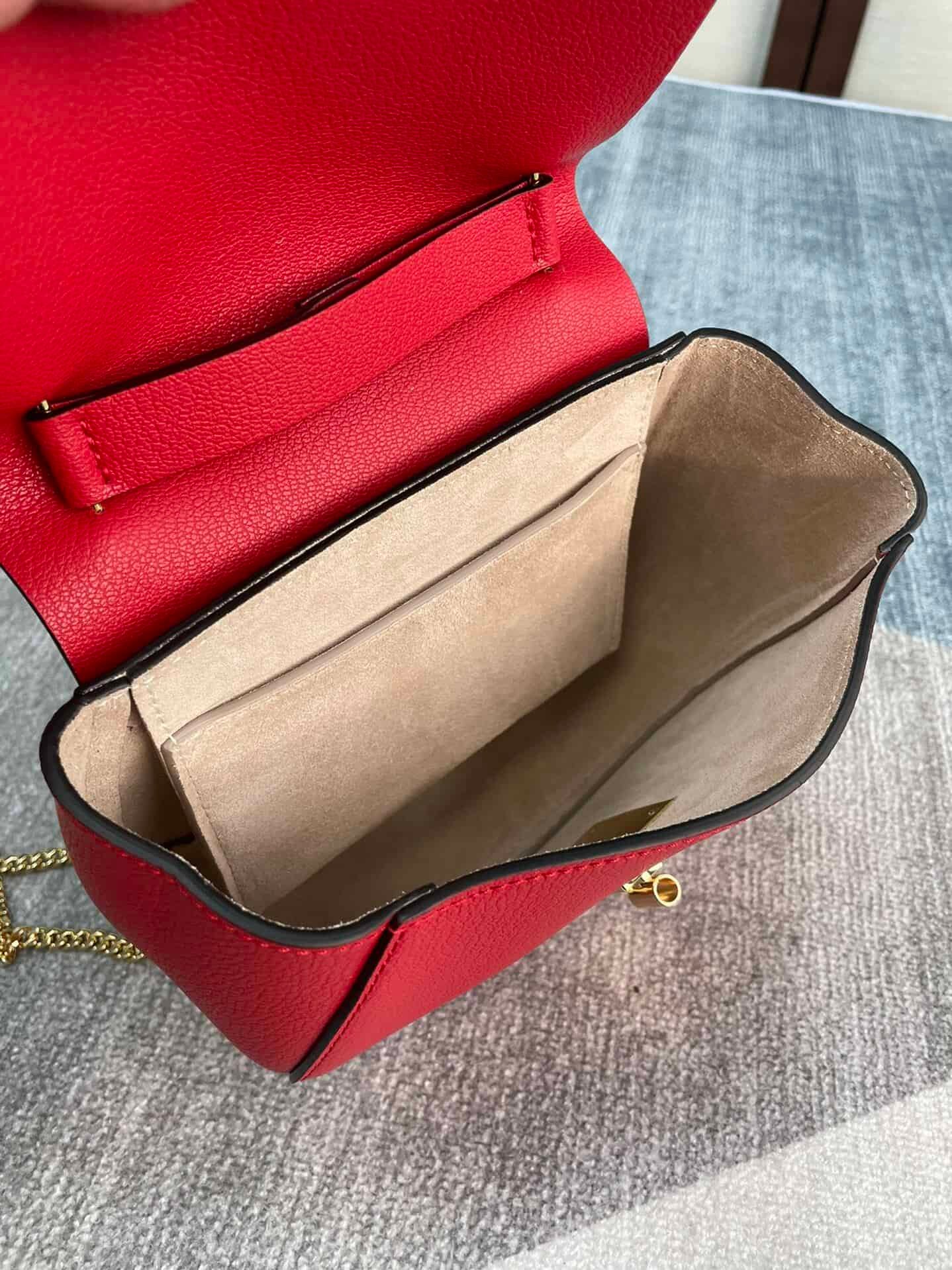 Chloe Mini Drew Piggy Bag - Red 87818 | Sandra Bags - Image 2