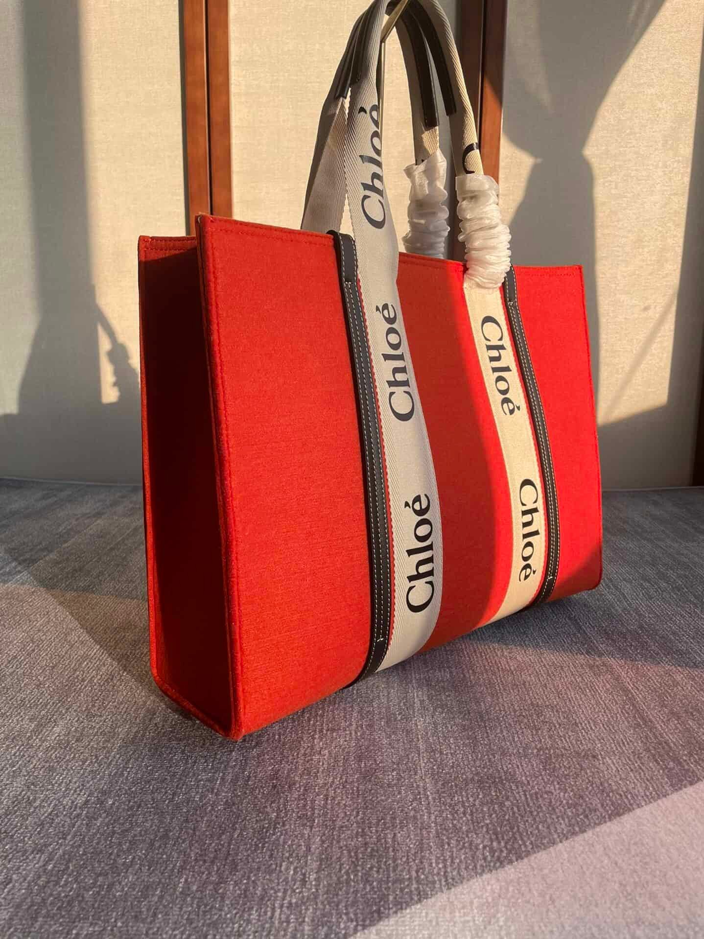 Chloe Woody Large Tote Bag - Red 87752 | Sandra Bags - Image 5