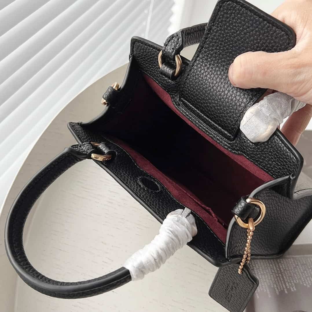 Coach Pepper Mini Tote Music Bag - Black 70724 | Sandra Bags - Image 2