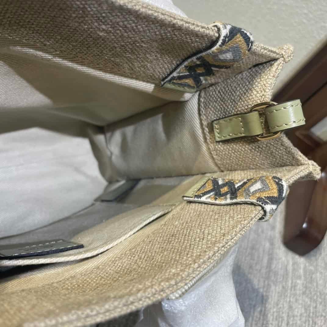 Chloe Woody Diamond Embroidered Small Tote Bag 73522 | Sandra Bags - Image 2