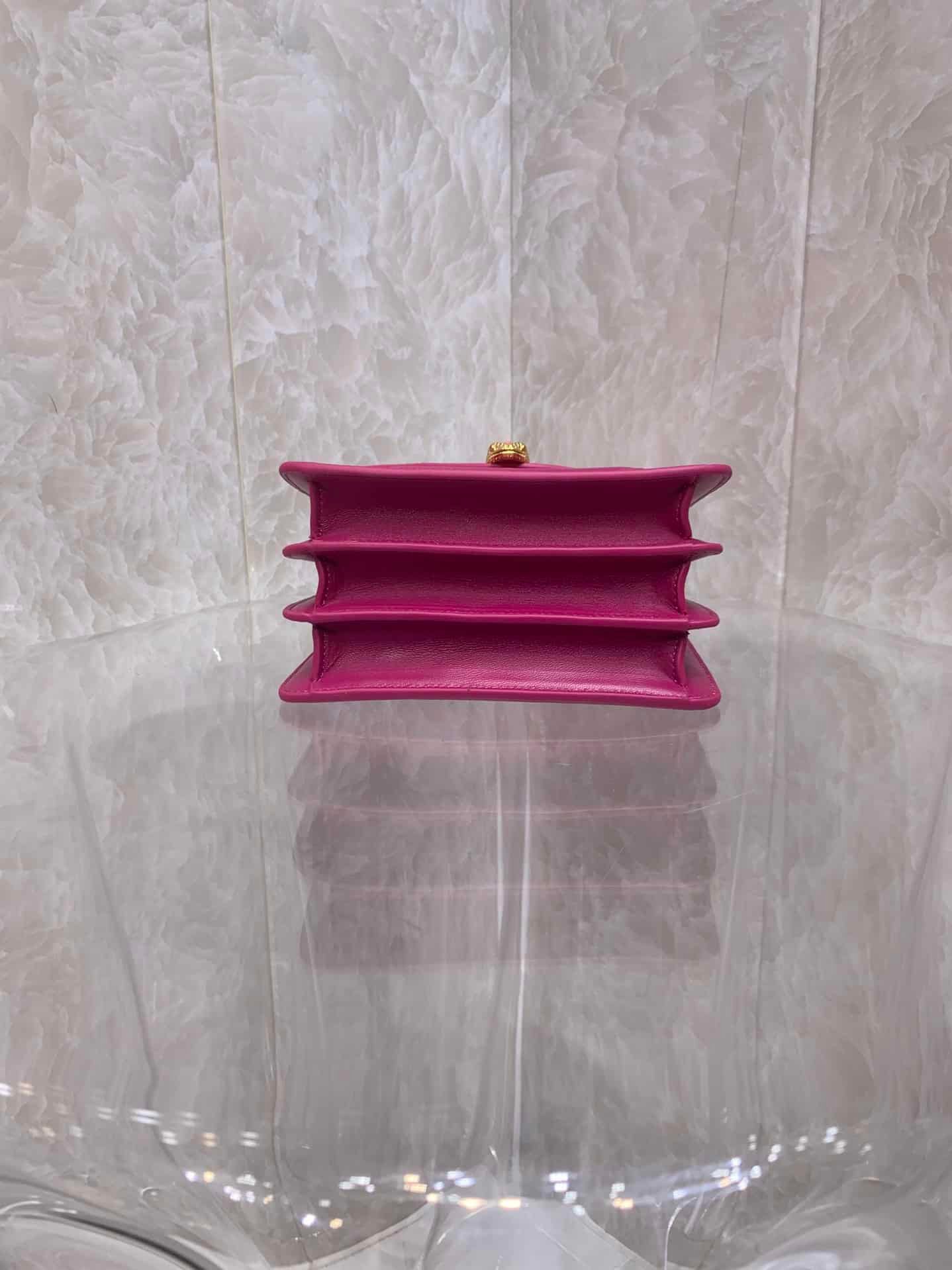 Bulgari Maxi Chain Magenta Spinel Purple Lambskin Bag 11916 | Sandra Bags - Image 3