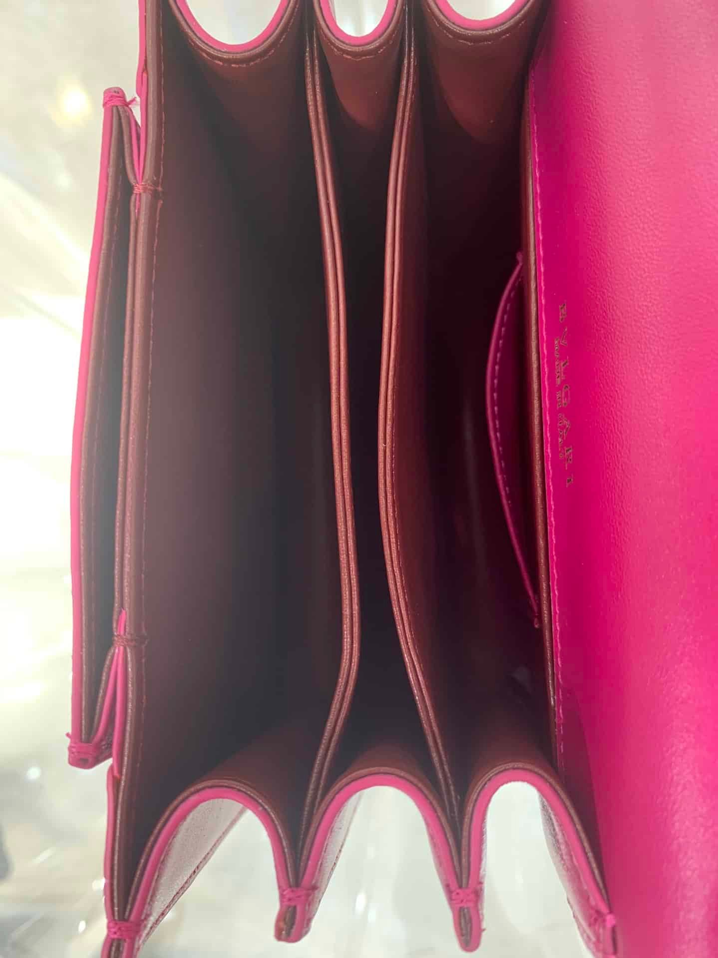 Bulgari Maxi Chain Magenta Spinel Purple Lambskin Bag 11916 | Sandra Bags - Image 2