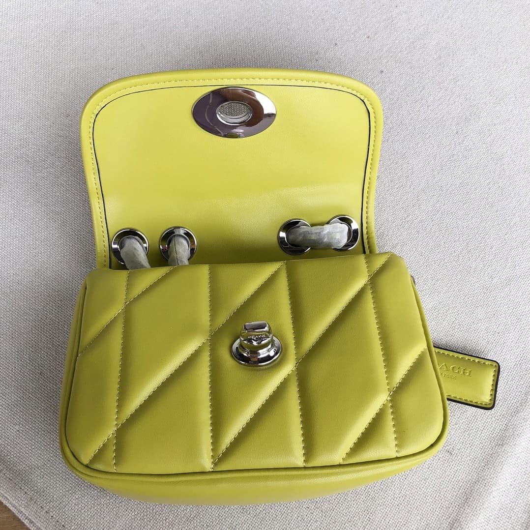 Coach Chain Pillow Madison Armpit Crossbody Bag - Yellow 96497 | Sandra Bags - Image 4