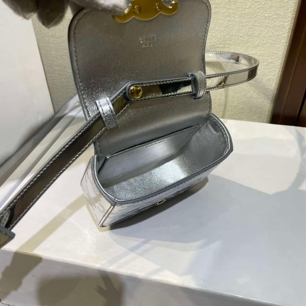 Celine Mini Headphone Bag - Silver 72953 | Sandra Bags - Image 2