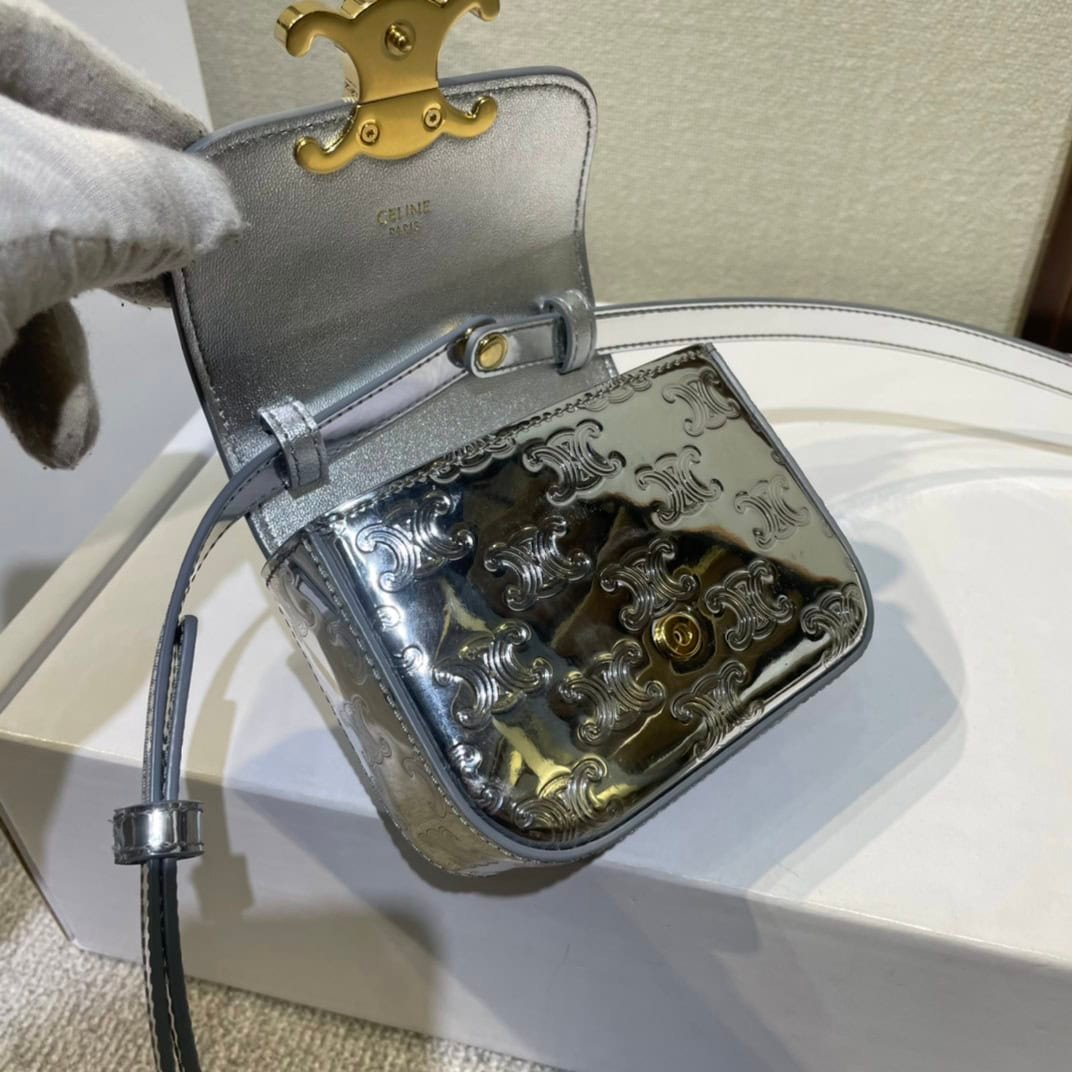 Celine Mini Headphone Bag - Silver 72953 | Sandra Bags - Image 3
