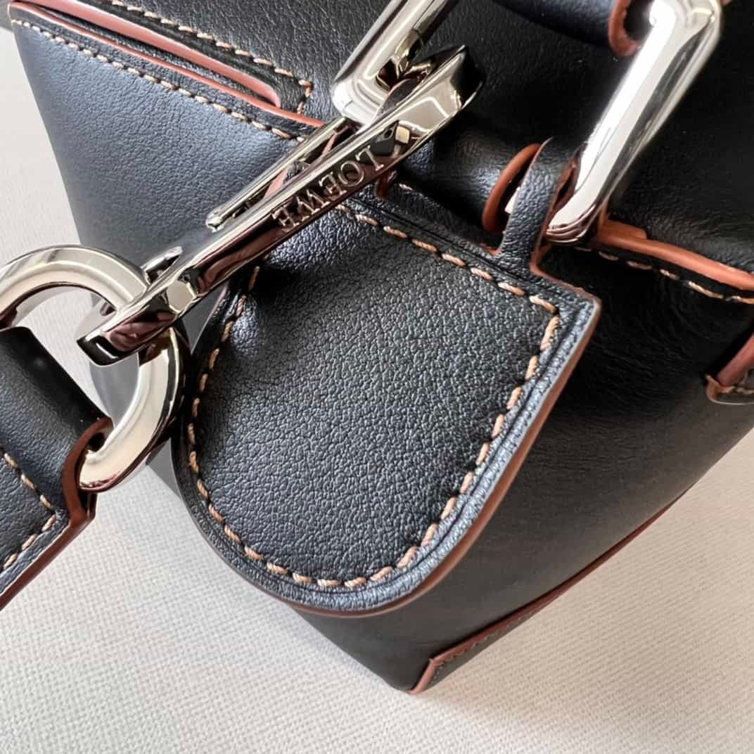 Celine Loewe Satin Cow Leather Puzzle Large Handbag - Black 60569 | Sandra Bags - Image 2