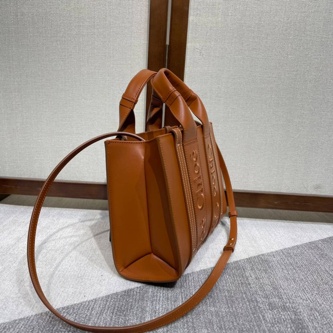 Chloe 22S Woody Large Tote Bag - Brown 11713 | Sandra Bags - Image 5