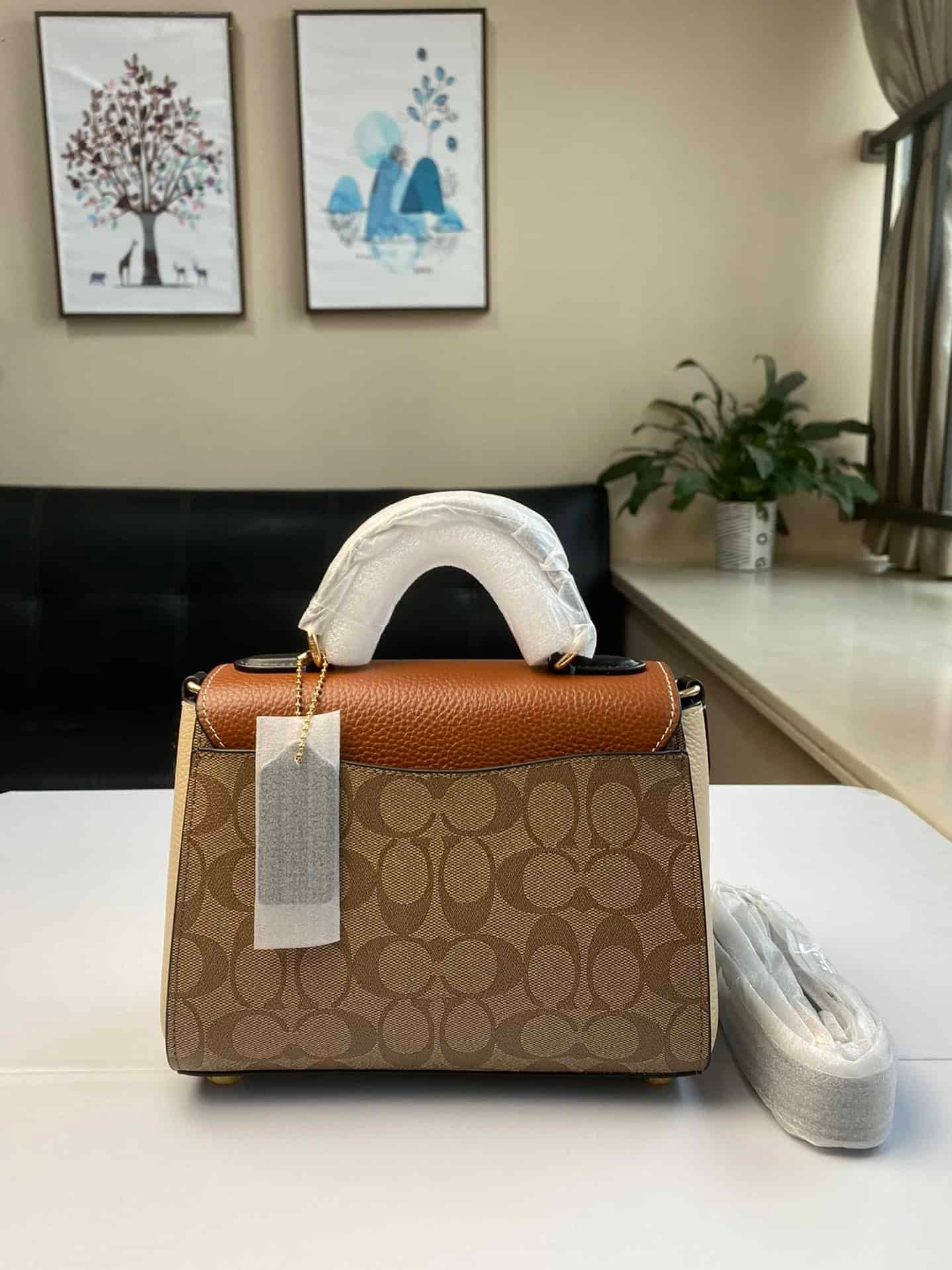 Coach Klare Flip Small Square Bag - Brown 43789 | Sandra Bags - Image 5