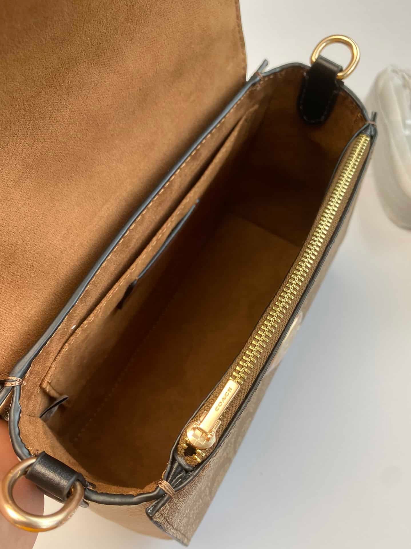 Coach Klare Flip Small Square Bag - Brown 43789 | Sandra Bags - Image 2