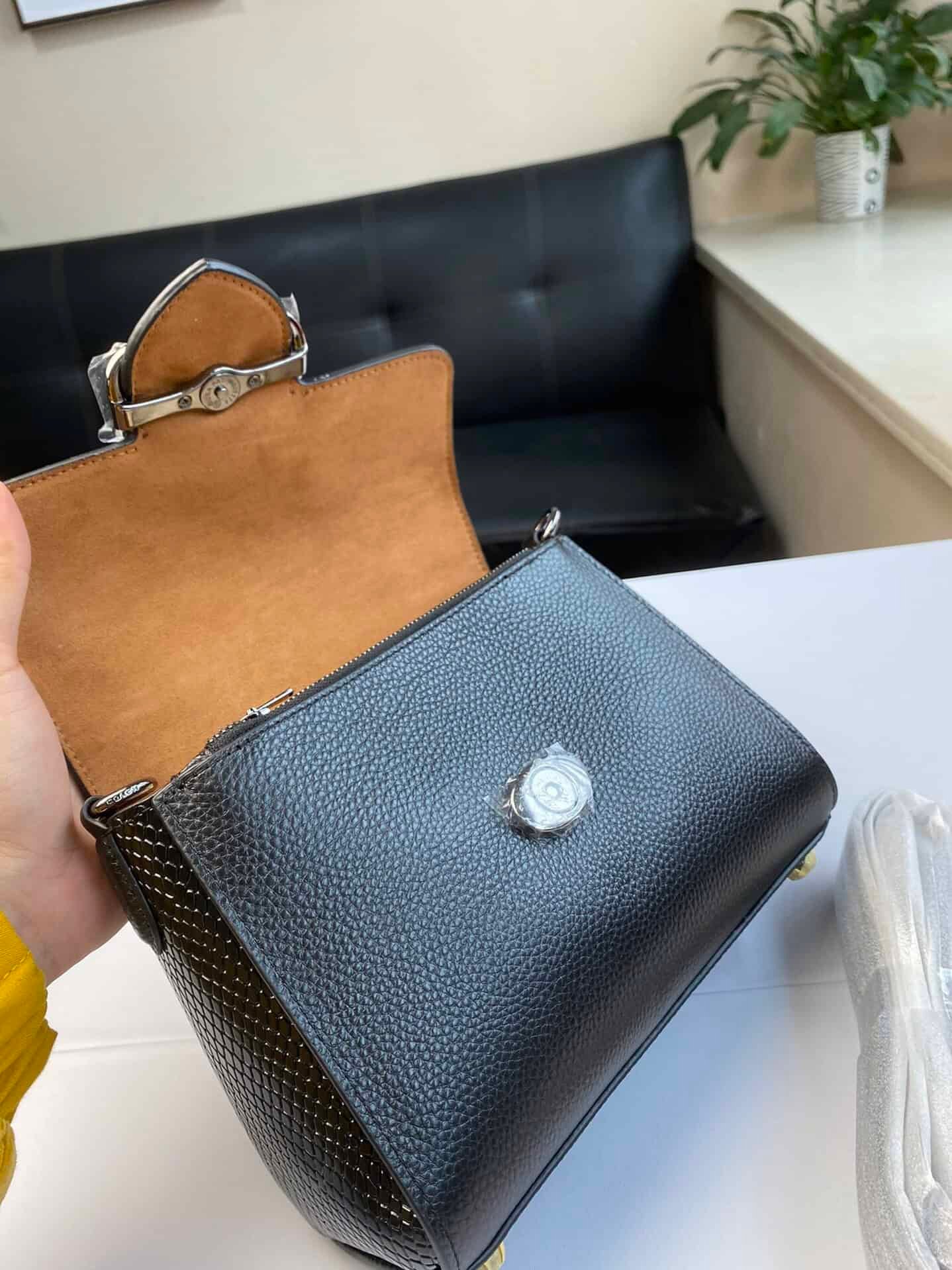 Coach Klare Flip Small Square Bag - Black 11381 | Sandra Bags - Image 3