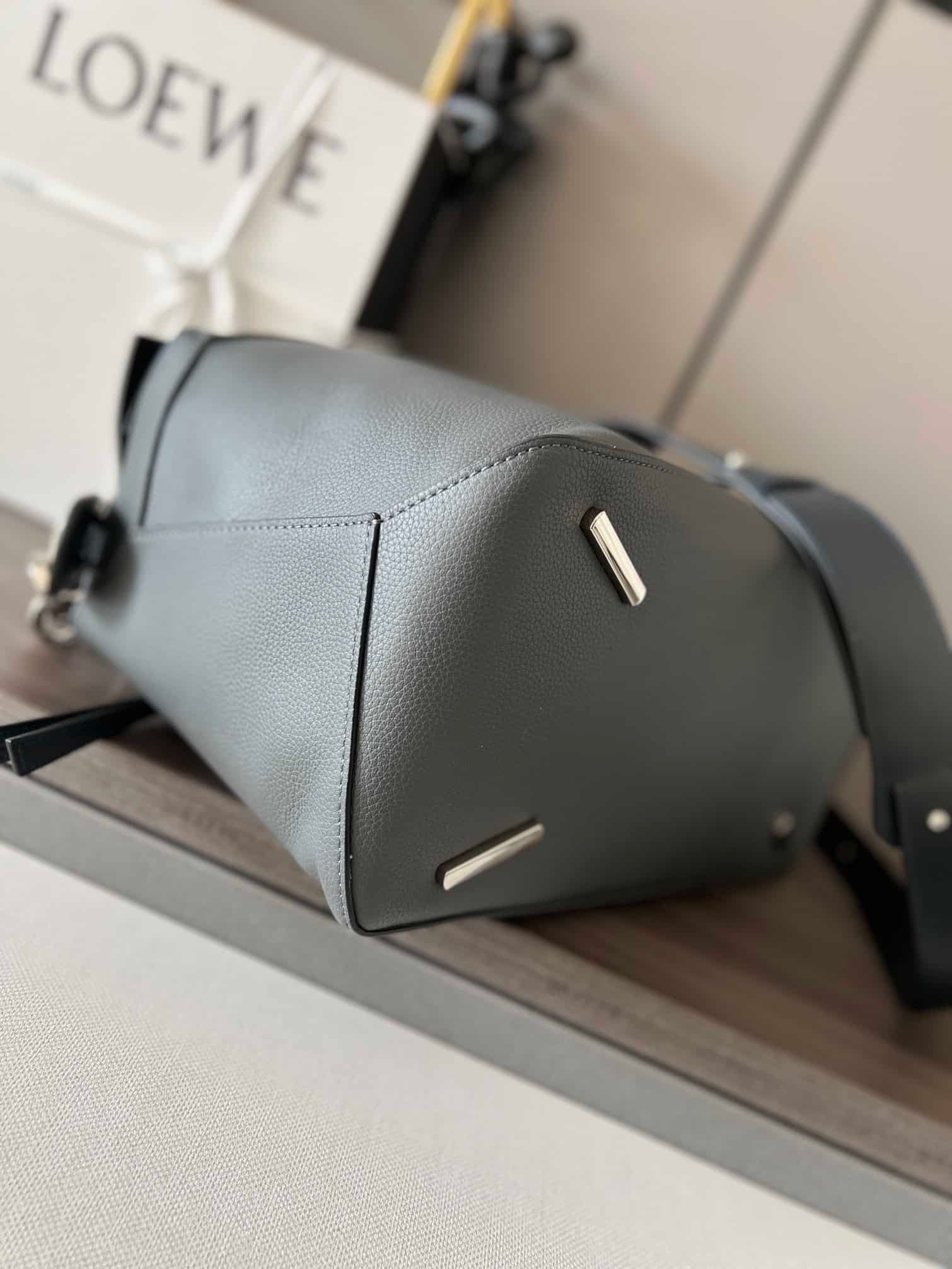 Celine Loewe Satin Cow Leather Puzzle Large Handbag - Gray 41463 | Sandra Bags - Image 3