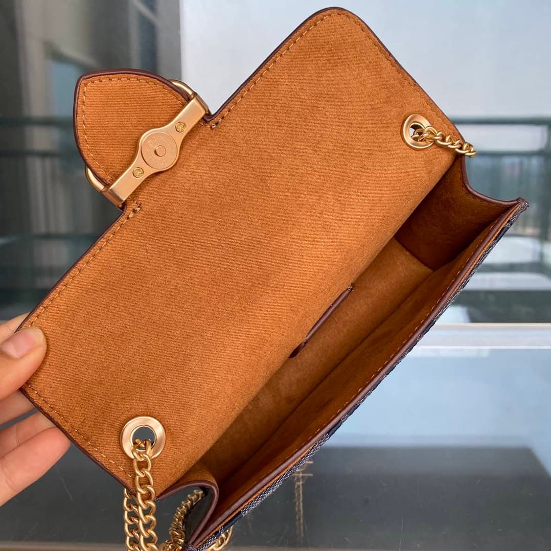 Coach Chambray's New Baguette Chain Bag - Dark Blue 71013 | Sandra Bags - Image 2