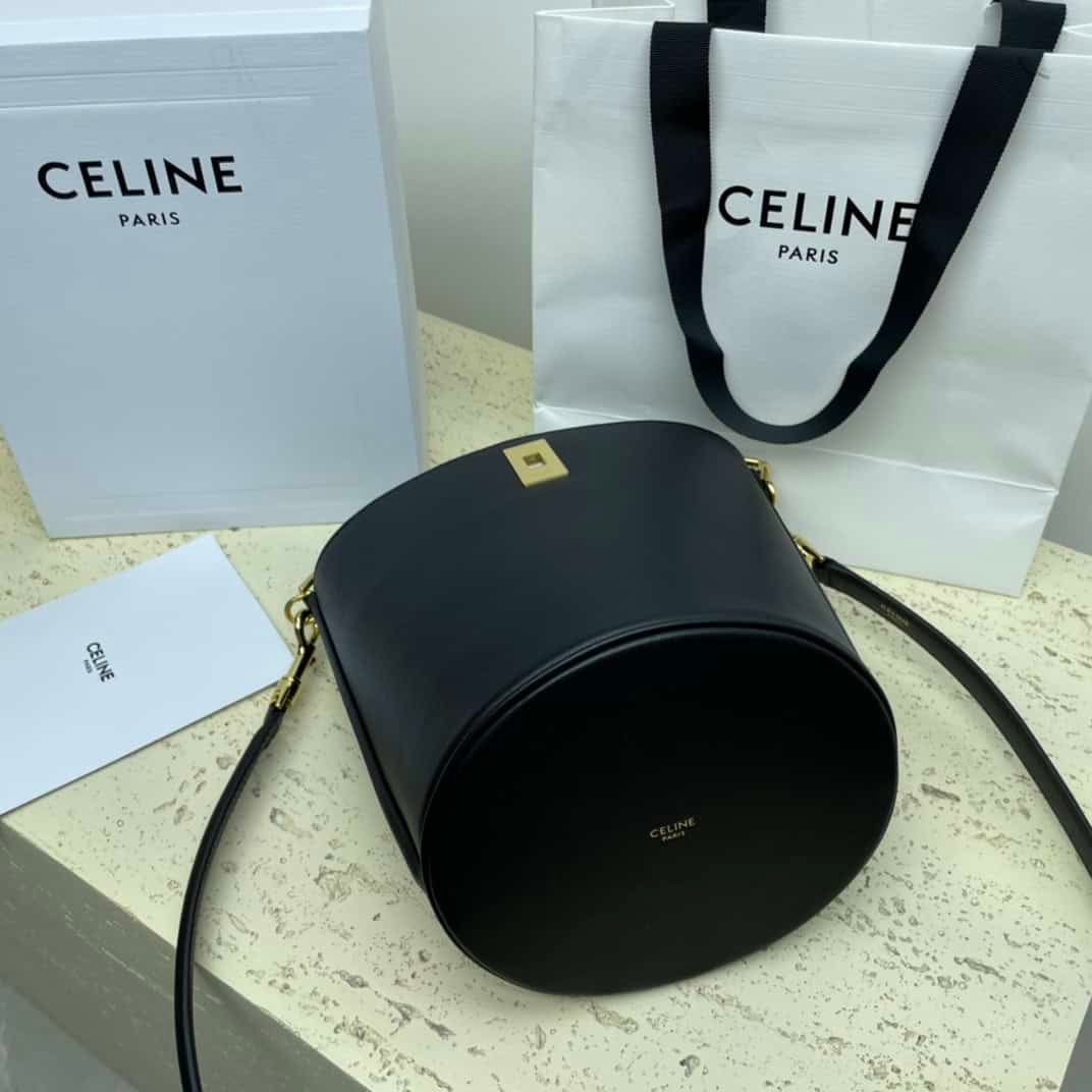 Celine Teen Bucket Mini 16 Leather Bucket Bag - Black 64279 | Sandra Bags - Image 4