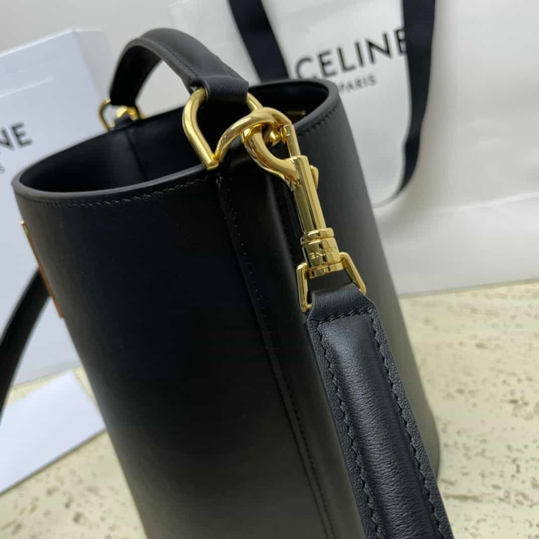 Celine Teen Bucket Mini 16 Leather Bucket Bag - Black 64279 | Sandra Bags - Image 2