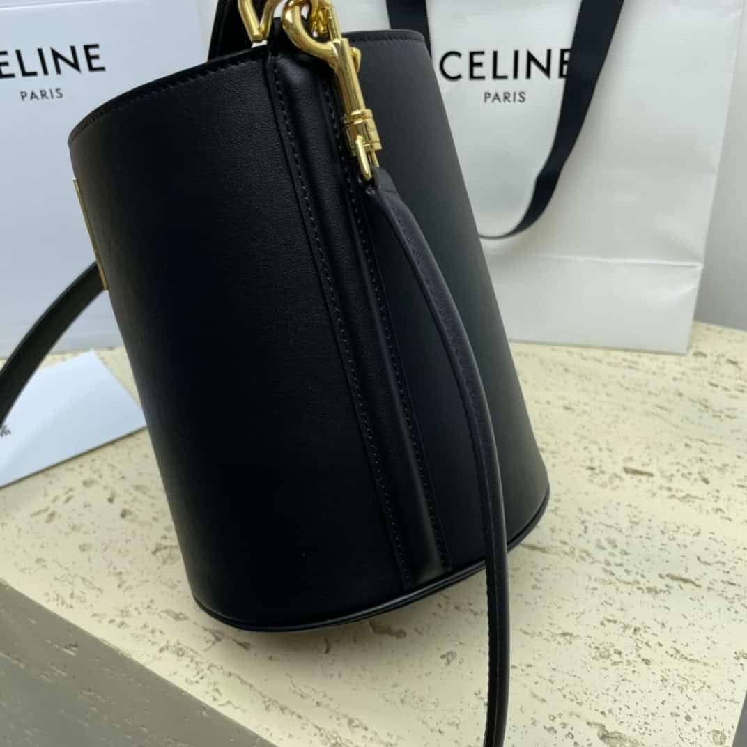 Celine Teen Bucket Mini 16 Leather Bucket Bag - Black 64279 | Sandra Bags - Image 3