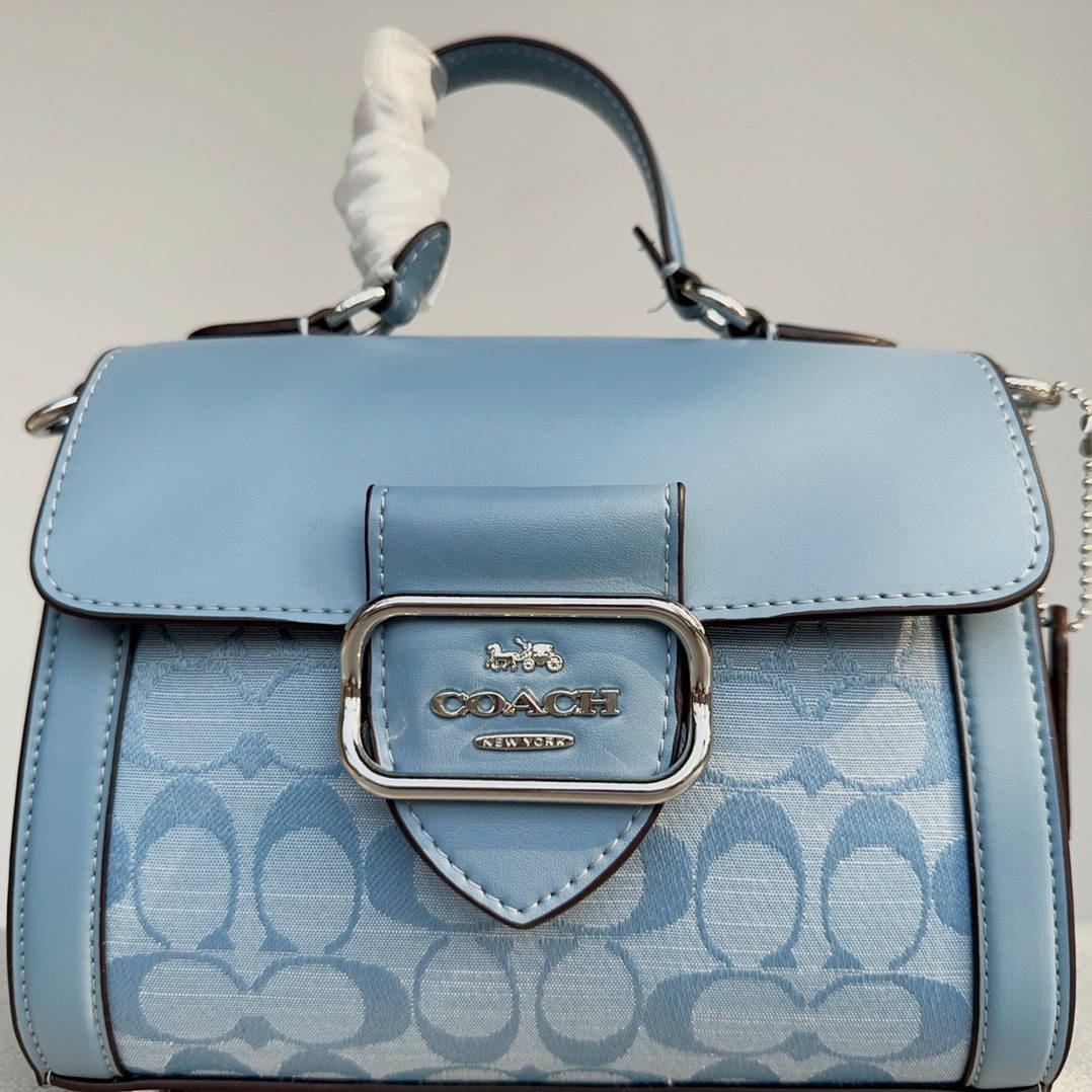 Coach Morgan Tophandle Long Shoulder Strap Handbag - Blue 34604 | Sandra Bags - Image 2