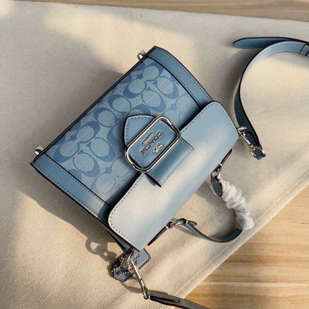 Coach Morgan Tophandle Long Shoulder Strap Handbag - Blue 34604 | Sandra Bags - Image 3