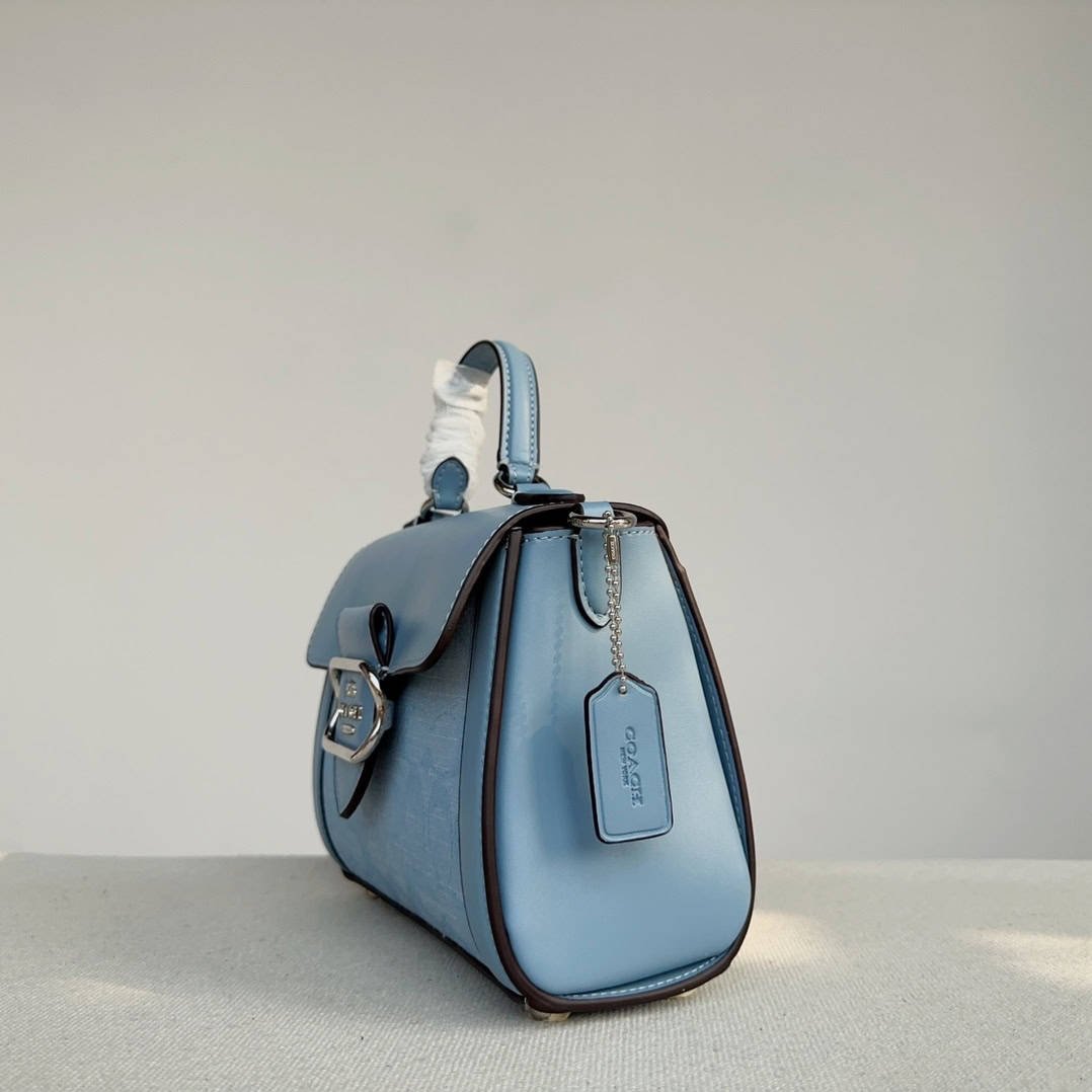 Coach Morgan Tophandle Long Shoulder Strap Handbag - Blue 34604 | Sandra Bags - Image 5