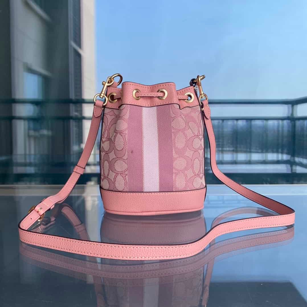 Coach Mini Macaron Color Bucket Bag - Pink 19355 | Sandra Bags - Image 5