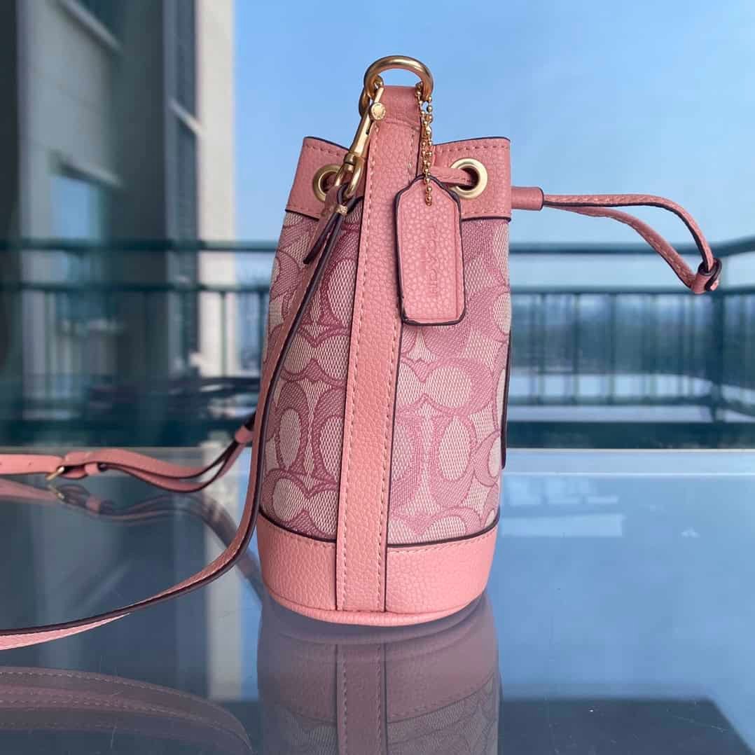 Coach Mini Macaron Color Bucket Bag - Pink 19355 | Sandra Bags - Image 4