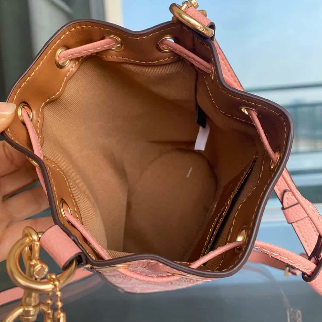 Coach Mini Macaron Color Bucket Bag - Pink 19355 | Sandra Bags - Image 2