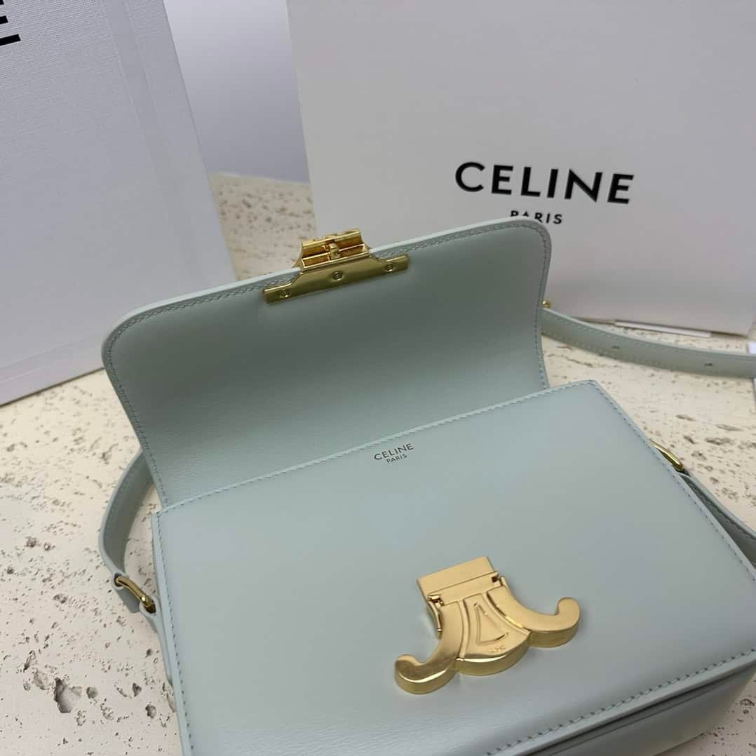 Celine Teen Triomphe Calfskin Handbag - Light Green 72892 | Sandra Bags - Image 3