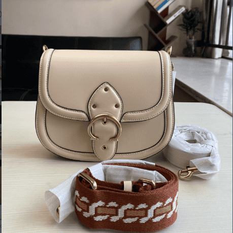 Coach Saddle Shoulder Strap Bag - Cream 70507 | Sandra Bags