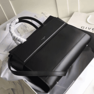 Givenchy Horizon Plain Smooth Leather Handbag - Black 16975 | Sandra Bags