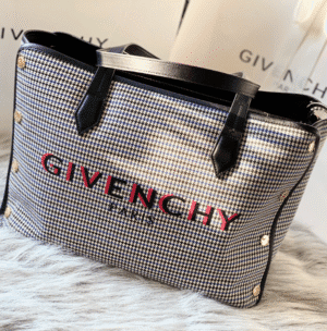 Givenchy Bond Canvas Shopping Bag - Black/White 22677 | Sandra Bags