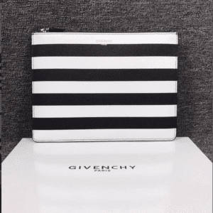 Givenchy Flat Zipper Pouch Wallet - Black/White 89007 | Sandra Bags