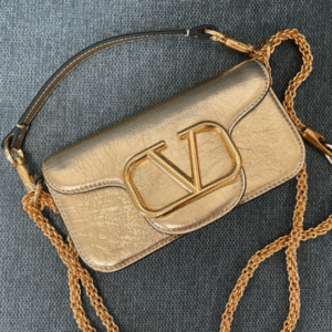 Valentino Garavani Miniloc Calfskin Bag - Golden 49014 | Sandra Bags