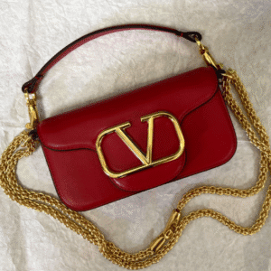 Valentino Garavani Miniloc Calfskin Bag - Red 27286 | Sandra Bags