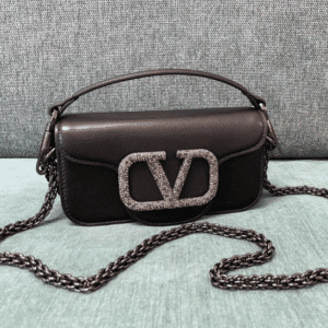 Valentino Calfskin Star Diamond Small Handbag - Black 59338 | Sandra Bags