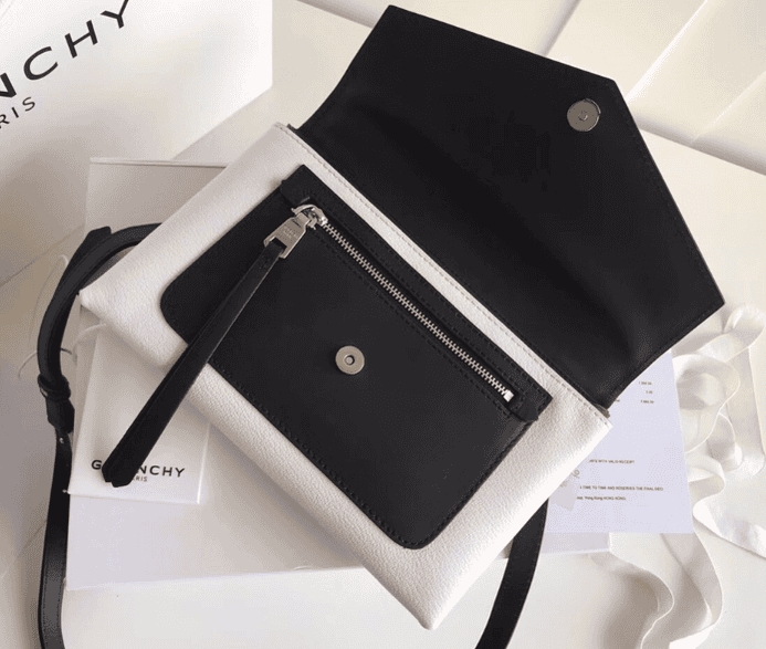 Givenchy Duetto Color Block Crossbody Bag - Black/White 93362 | Sandra Bags - Image 3
