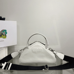 Valentino Triangular Bowling Bag - White 81850 | Sandra Bags