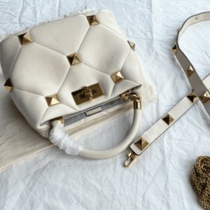 Valentino Big Nail Series Bucket Bag - White 63119 | Sandra Bags