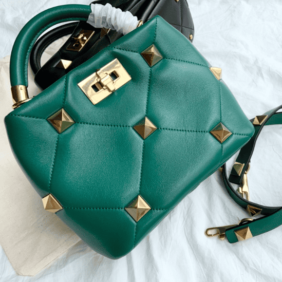 Valentino Big Nail Series Bucket Bag - Green 60048 | Sandra Bags