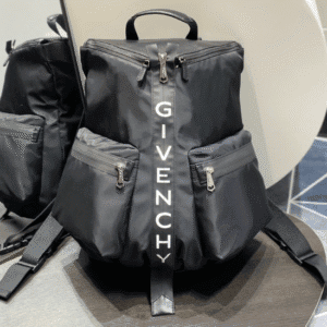 Givenchy Large Logo Zipper Backpack - Black 49302 | Sandra Bags