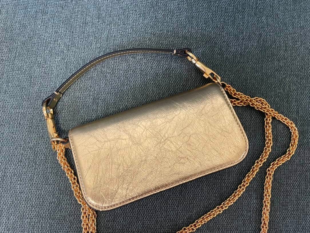 Valentino Garavani Miniloc Calfskin Bag - Golden 49014 | Sandra Bags - Image 2