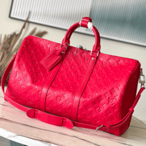 Louis Vuitton Keepall Bandoulière 50 Travel Bag - Red 69339 | Sandra Bags