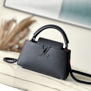 Louis Vuitton Capucines East West Mini Bag - Black 19004 | Sandra Bags