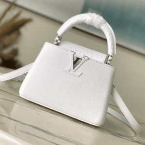Louis Vuitton Capucines Taurillon Small Handbag - White 53829 | Sandra Bags