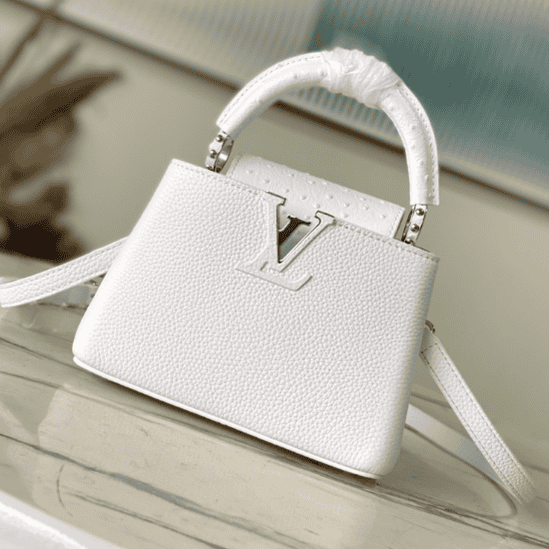 Louis Vuitton Capucines Taurillon Small Handbag - White 53829 | Sandra Bags